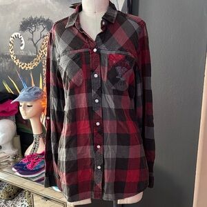 Harley-Davidson Plaid Shirt Roll Tab Sleeve NWT -$100 original price